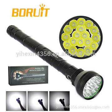 Rechargeable CE ROHS 22000LM 18pcs XML-L2 LED Flashlight